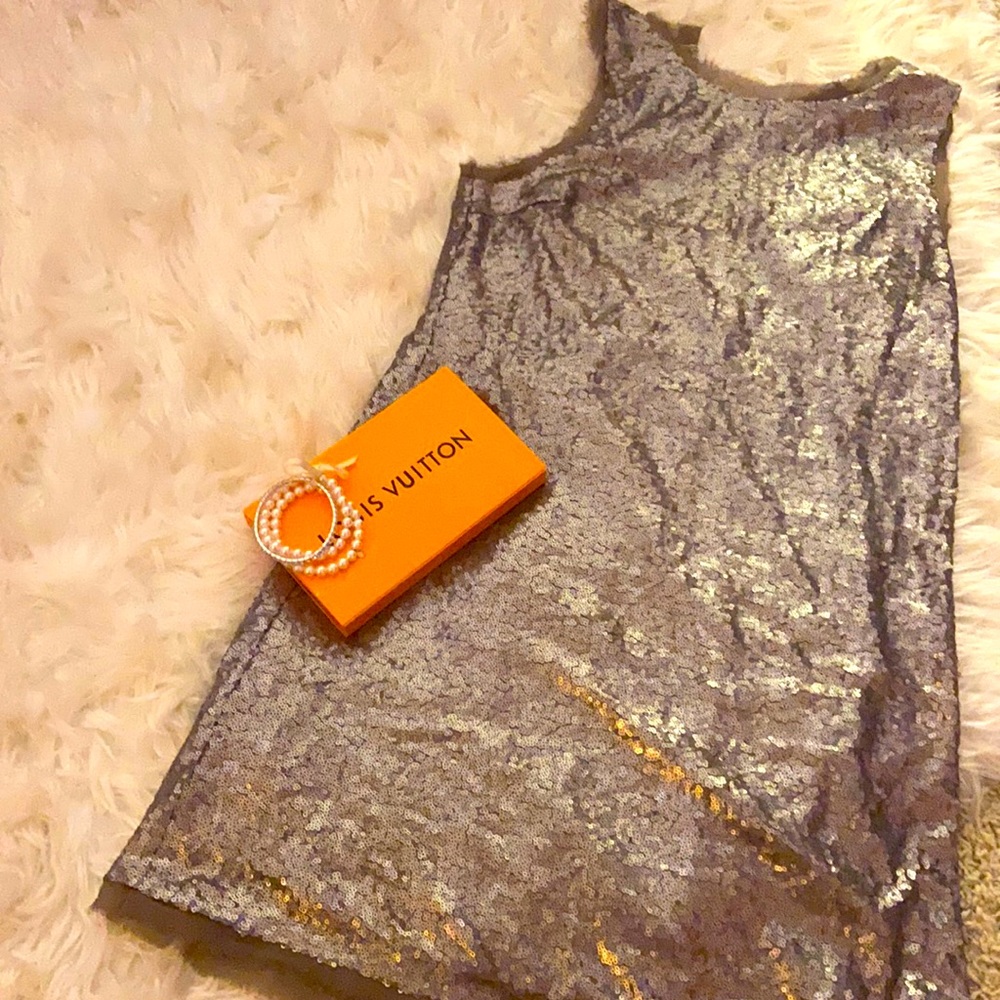 Sparkly bronze boutique mini dress